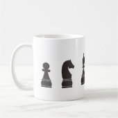 すべての黒い1つの白、駒 コーヒーマグカップ (左)