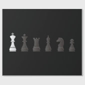 すべての黒い1つの白、駒 ラッピングペーパー (フラット)