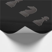 すべての黒い1つの白、駒 ラッピングペーパー (コーナー)