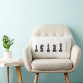 すべての黒い1つの白、駒 ランバークッション (椅子)