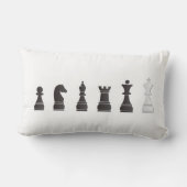 すべての黒い1つの白、駒 ランバークッション (裏面)