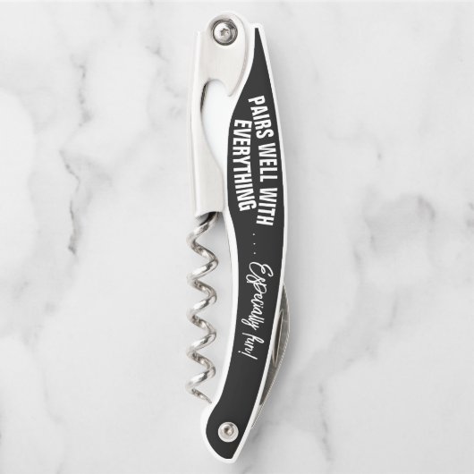 すべての黒とペアを組む ソムリエナイフ (正面)