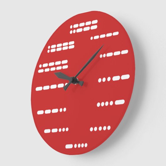 すべての12個の数字を持つホワイトモールス符号ウォールクロック ラージ壁時計 (傾斜)