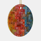 すべての50人の州からのカラフルなプレート セラミックオーナメント (右)