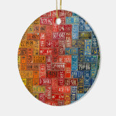 すべての50人の州からのカラフルなプレート セラミックオーナメント (左)