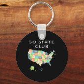 すべての50州のシャツにアクセス キーホルダー (正面)