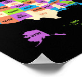 すべての50州ギフトUsaバケットリストにアクセス ポスター (角)