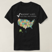 すべての50州シャツUSAマップのギフトを訪問trav Tシャツ (デザイン正面)