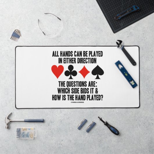 すべての(ブリッジ)手は方向遊に対応 デスクマット (ワークステーション)