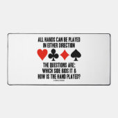 すべての(ブリッジ)手は方向遊に対応 デスクマット (正面)