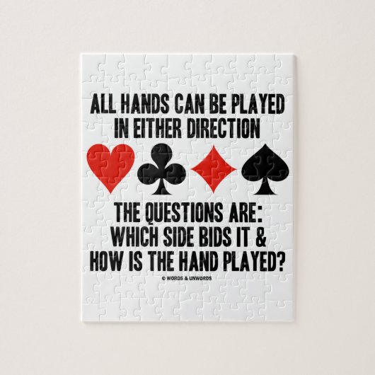 すべての(橋)手はどちらかの方向遊ぶことができます ジグソーパズル (縦)