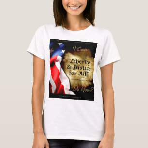 すべての 進歩的な民主主義者のための自由及び正義 Tシャツ
