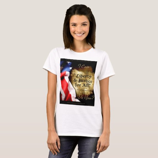 すべての|進歩的な民主主義者のための自由及び正義 Tシャツ (正面フル)