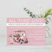すべての「FORE」愛, ゴルフをテーマにしたエンゲージメント, ウェディング 招待状 (スタンド正面)