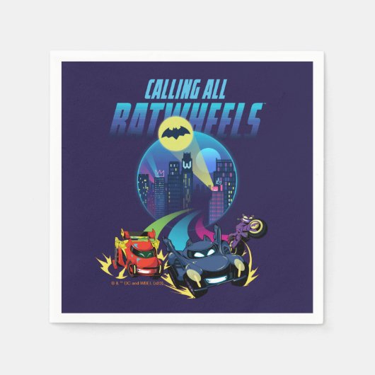 すべてのBatwheelsを呼び出す™ スタンダードカクテルナプキン (正面)