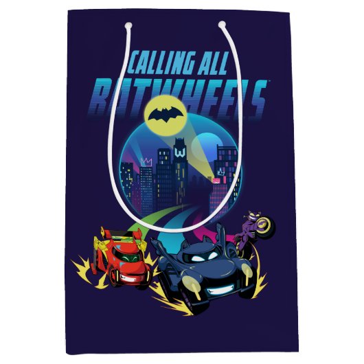 すべてのBatwheelsを呼び出す™ ミディアムペーパーバッグ (正面)