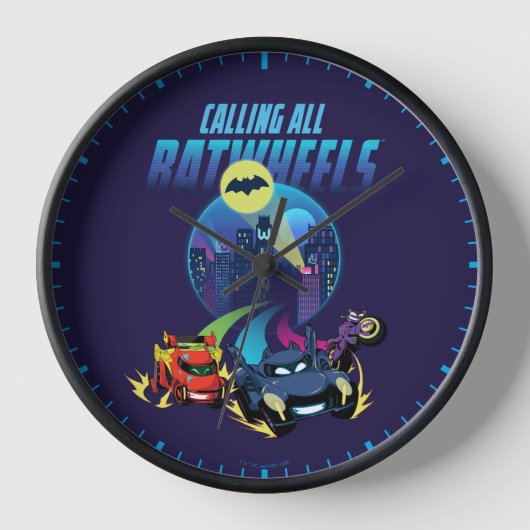 すべてのBatwheelsを呼び出す™ 壁時計 (正面)