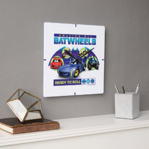 すべてのBatwheels™を呼び出す – 準備完了転が スクエア壁時計
