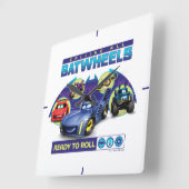 すべてのBatwheels™を呼び出す – 準備完了転が スクエア壁時計 (傾斜)