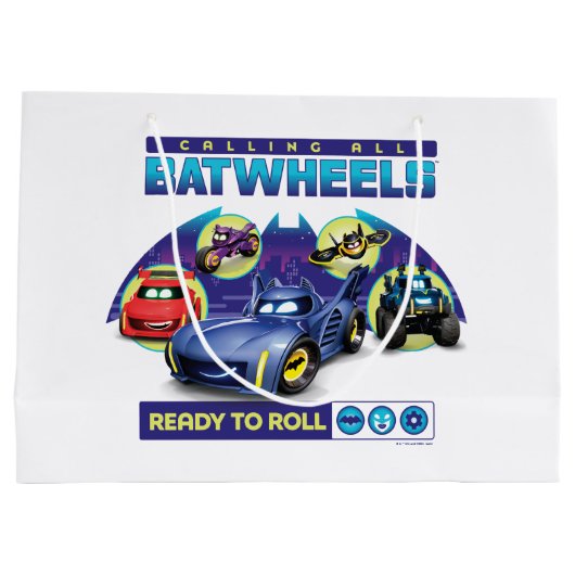 すべてのBatwheels™を呼び出す – 準備完了転が ラージペーパーバッグ (裏面)