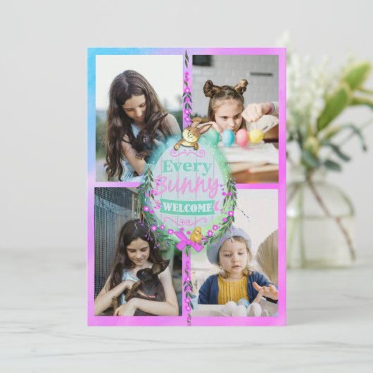 すべてのBunny歓迎イースターフォト シーズンカード (スタンド正面)