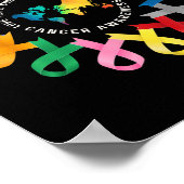 すべてのCancer S認識度ががんリボンのサポートと闘う ポスター (角)