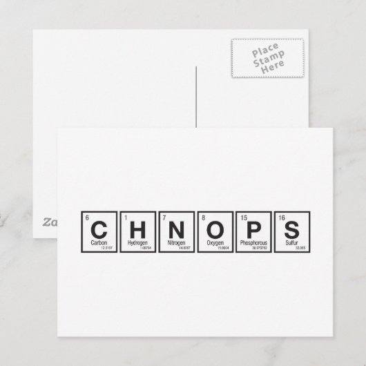 すべてのCHNOPS ポストカード (正面/裏面)