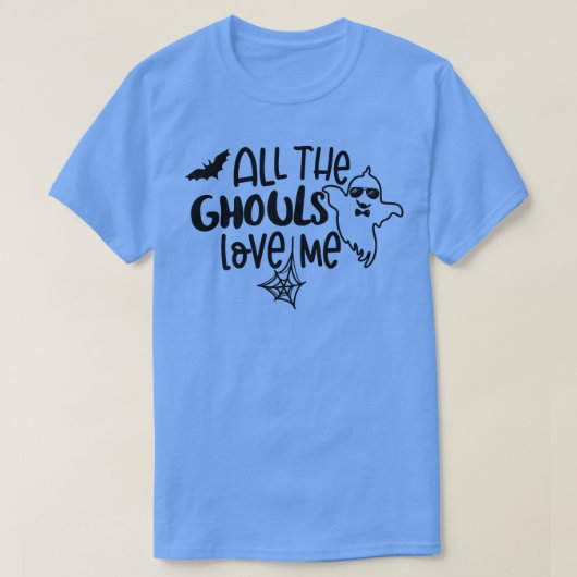 すべてのGhouls私シーズンブー不気味クルーホールを愛する Tシャツ (デザイン正面)