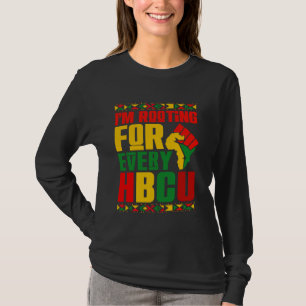 すべてのHBCUを応援しています ブラックヒストリー アフリカ マ Tシャツ