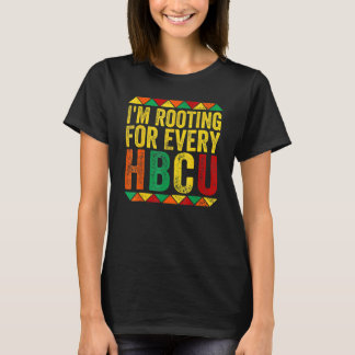 すべてのHBCUを応援してる ブラックヒストリーマンスの貴方へ Tシャツ