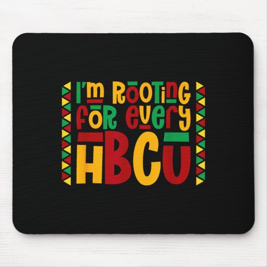 すべてのHBCU 歴史ある黒人大学のために応援しています マウスパッド (正面)