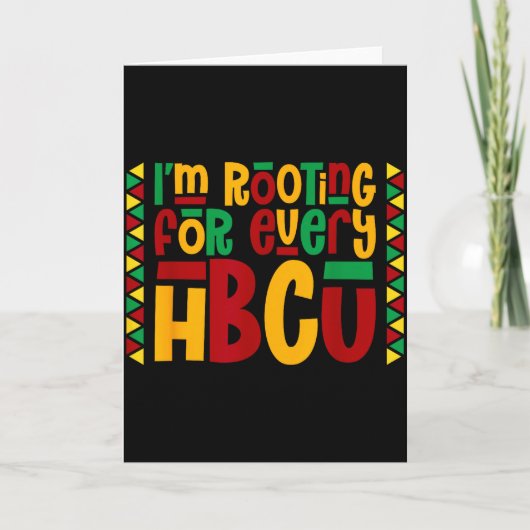 すべてのHBCU（歴史的黒人大学）を応援しています カード (正面)