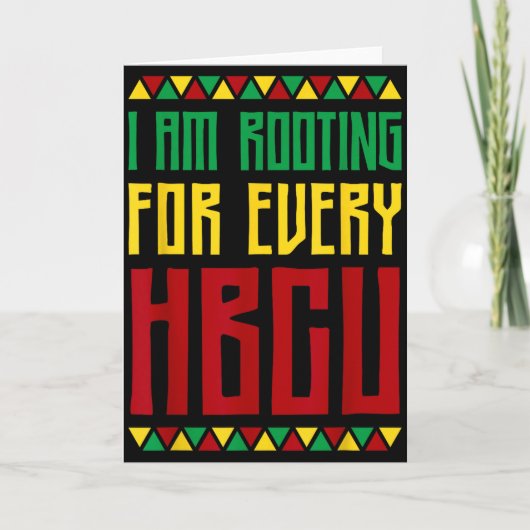 すべてのHBCU（歴史的黒人大学）を応援しています カード (正面)