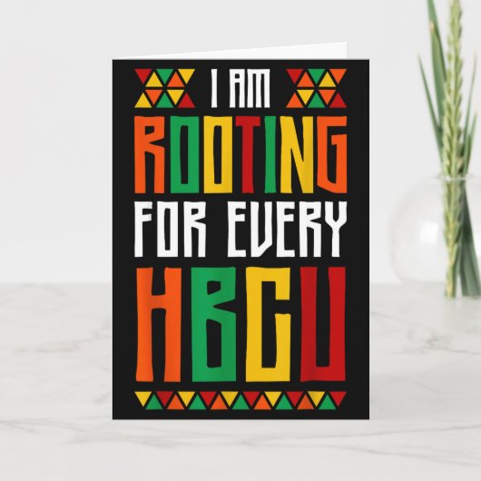 すべてのHBCU（歴史的黒人大学）を応援しています カード (正面)