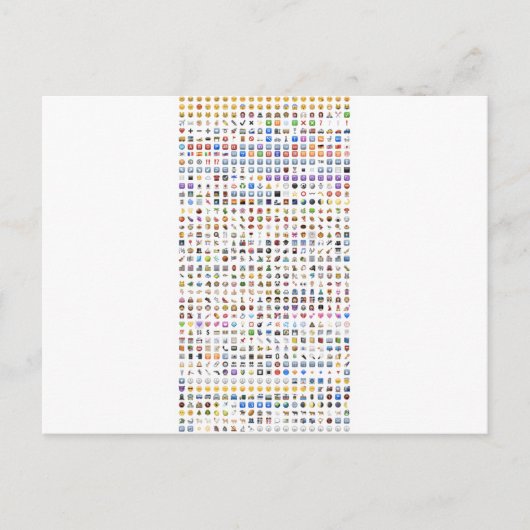 すべてのiPhone / iOS絵文字 ポストカード (正面)