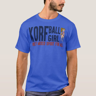 すべてのKorfBall GのためのKorfBall女の子の真に混合スポーツ Tシャツ