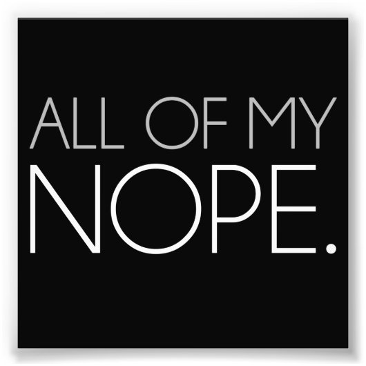 すべてのNOPE フォトプリント            (正面)