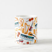 すべてのsipで音楽：楽器の調和マグ コーヒーマグカップ (中央)