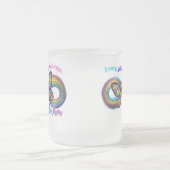 すべてのsipに属する – 自閉症パズルマグ フロストグラスマグカップ (中央)