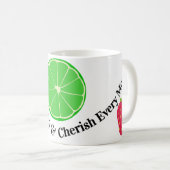 すべてのsipを満喫し、毎時おいしく味わう コーヒーマグカップ (正面右)