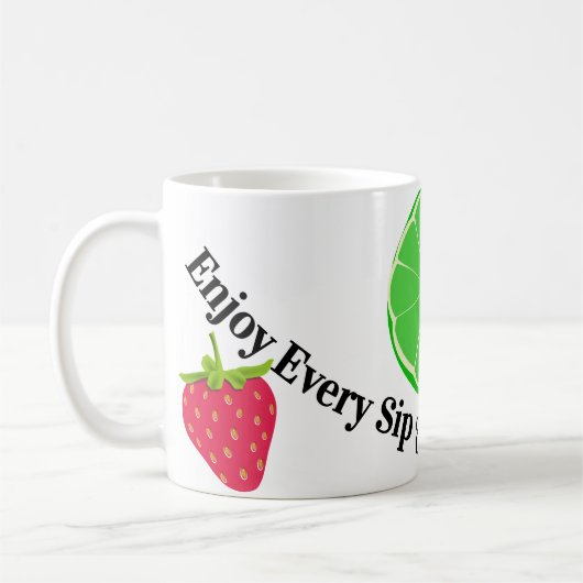 すべてのsipを満喫し、毎時おいしく味わう コーヒーマグカップ (左)