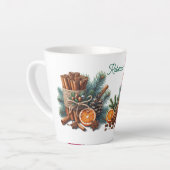 すべてのsip名の暖パーソナライズされたかさ カフェラテマグ (左アングル)