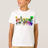 すべてのSprunki楽しみ サイモン オレン ファンボット ピンキー ウェンダ Tシャツ (正面)