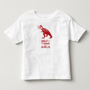 "すべてのT.レックスの半分は女の子だった" Raglan Tee トドラーTシャツ