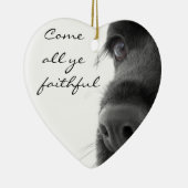 "すべてのYeの忠実な"スパニエル犬のオーナメントを来て下さい セラミックオーナメント (右)