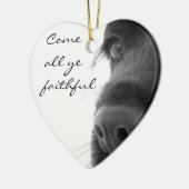 "すべてのYeの忠実な"スパニエル犬のオーナメントを来て下さい セラミックオーナメント (左)