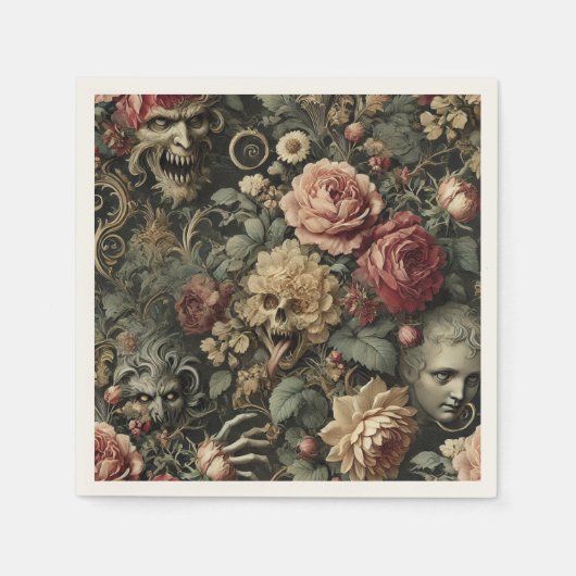 すべてはあるのか – ゴシックビクトリアン スタンダードカクテルナプキン (正面)