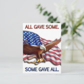 すべてはいくつかを与えました。 ある人々はすべての米国旗及びワシを与えました ポストカード (スタンド正面)