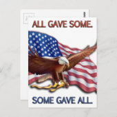 すべてはいくつかを与えました。 ある人々はすべての米国旗及びワシを与えました ポストカード (正面/裏面)