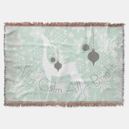 すべてはすべてが明るいシカの休日の投球の平静です スローブランケット (正面)